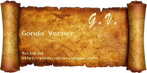 Gonda Verner névjegykártya